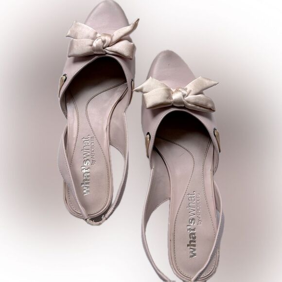 Adorable! What’s What by Aerosoles “Stop N Bow” pink shoes! - Picture 11 of 15
